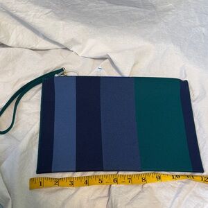 Rothy’s Striped Blue and Green Clutch